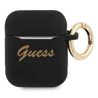 Guess Guess GUA2SSSK AirPods 1/2 tok fekete szilikon Vintage Script