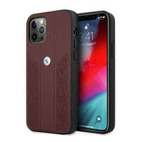BMW BMW BMHCP12LRSPPR iPhone 12 Pro Max 6,7" piros bőr Curve perforált keménytok