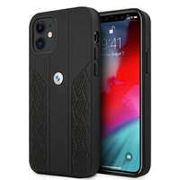 BMW BMW BMHCP12SRSPPPK iPhone 12 mini 5,4" fekete bőr Curve perforált keménytok