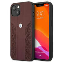 BMW Etui BMW BMHCP13MRSPPR iPhone 13 6.1" piros keménytok Bőr Curve perforált bőrből