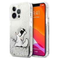 Karl Lagerfeld Karl Lagerfeld KLHCP13XGCFS iPhone 13 Pro Max 6,7" ezüst folyékony csillogó kristályos Choupette Fun keménytok