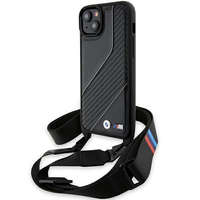 BMW BMW BMHCP15M23PSCCK iPhone 15 Plus / 14 Plus 6.7" fekete keménytok M Edition Carbon Stripe & Strap