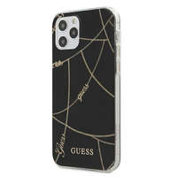 Guess Guess GUHCP12LPCUCHBK iPhone 12 Pro Max 6,7" fekete Gold Chain Collection keménytok