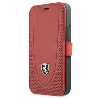 Ferrari Ferrari FEOGOFLBKP12SRE iPhone 12 mini 5,4" piros Off Track perforált könyvtok