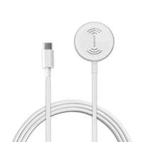 4smarts 4smarts indukciós töltő VoltBeam Mini Apple Watch 1-8/SE 1m kábellel USB-C 2.5W fehér