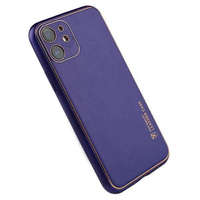 Beline Beline Tok Bőr Case iPhone 12 Pro lila tok