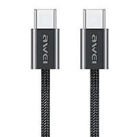 AWEI AWEI CL-219T Type-C - Type-C kábel 60W 1m - fekete