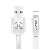 USAMS USAMS kábel lapos U2 Lightning 1,2m fehér iPhone 5/6/7/8/X (US-SJ199)