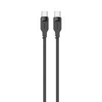 USAMS USAMS kábel USB-C - USB-C PD gyorstöltés 1,2m 100W Lithe sorozat fekete SJ567USB01(US-SJ567)