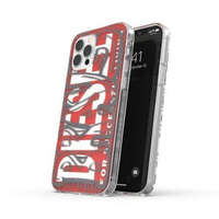 Diesel Diesel Snap Case Clear AOP iPhone 12/12 Pro piros/szürke tok
