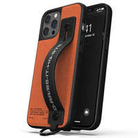 Diesel Diesel Handstrap Case Utility Twill iPhone 12/12 Pro fekete/narancssárga tok pánttal