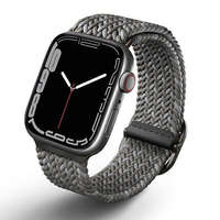 UNIQ UNIQ óraszíj Aspen Apple Watch 44/42/45 mm Series 1/2/3/4/4/5/6/7/8/9/SE/SE2 fonott DE pebble szürke
