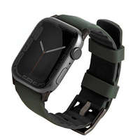 UNIQ UNIQ óraszíj Linus Apple Watch Series 1/2/3/4/4/5/6/7/8/9/9/SE/SE2/Ultra/Ultra 2 42/44/45/49mm. Airosoft szilikon moha zöld