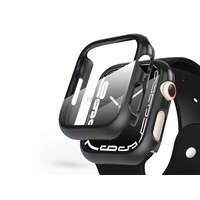 Haffner Apple Watch 7/Series 8 (45 mm) védőtok beépített edzett üveggel - DEFENSE 360 - fekete (ECO csomagolás)