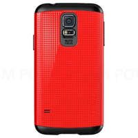 GSMLIVE Samsung G900F Galaxy S5 Piros Armor Pöttyös Kemény Hátlap Tok