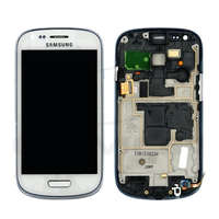 Samsung Lcd Samsung I8200 Galaxy Mini Ve keret fehér Gh97-15508A eredeti szerviz csomaggal