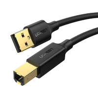 UGREEN UGREEN US135 USB 2.0 AB nyomtatókábel, aranyozott, 5 m (fekete)