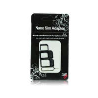 OEM Adapterek Nano SIM / Micro, Micro Sim és Nano / Sim (NOOSY 3in1) fekete