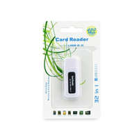 OEM Memóriakártya olvasó USB Titanium fekete SDHC / SD / MMC / RS-MMC / Mini-SD (adapterrel) / Micro SD (adapterrel) / TF (adapter) / XD / MS / MS DUO / MS PRO DUO 2.0