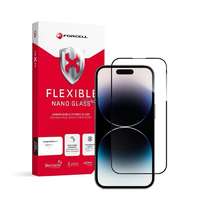 Forcell Edzett üvegfólia (Tempered Glass) Forcell Flexibilis 5D Full Glue Iphone 14 Pro 6,1" fekete