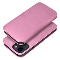 OEM Dual Pocket Book tok IPHONE 14 PRO MAX világos rózsaszínű