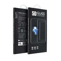 OEM 5D Full Glue edzett üveg - iPhone 15 fekete fólia