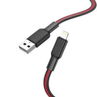 Hoco HOCO kábel usb-iPhone lightning 8-PIN 2,4a Jaeger x69 1m fekete piros