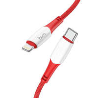 Hoco Hoco kábel type-c iPhone lightning 8-pin Power Delivery PD20W komp x70 1m piros
