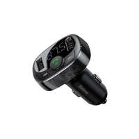 BASEUS BASEUS autós töltő FM Bluetooth MP3 USB + Type C 36W S-09A fekete CCMT000001