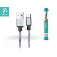 Devia Devia USB - micro USB adat- és töltőkábel 1 m-es vezetékkel - Devia Tube for Android USB 2.4A - ezüst/kék