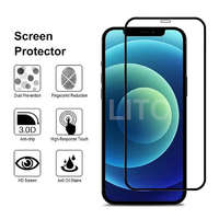LITO Apple iPhone 12/12 Pro Lito D+ PRO 2.5D Full Üvegfólia - Fekete