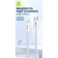 TYPE GORILLA Type Gorilla Braided PD USB Type-C 100W 1.2M Adatkábel - Fehér