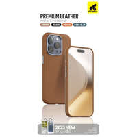 TYPE GORILLA Apple iPhone 15 Pro TG Premium Leather Magsafe Hátlap - Barna