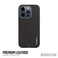 TYPE GORILLA Apple iPhone 15 Pro Max TG Premium Leather Magsafe Hátlap - Fekete