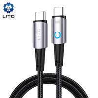 LITO Lito LD10 Metal Data PD 60W USB Type-C 1M Adatkábel - Fekete