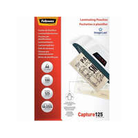 Lamináló fólia, A4, 125 micron, fényes, 100 db/doboz, Fellowes®