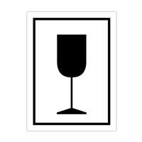 Információs címke, papír Törékeny óvatosan kezelendő 7,5cmx10cm 300db/tekercs