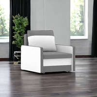 Greensite Pollino fotel, normál szövet, hab töltőanyag, szín - szürke / fehér