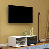 Greensite Drohmo Sandy MIX TV állvány, 100x36x40 cm, fehér/fényes fekete