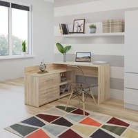 Greensite Odell Dany sarok íróasztal polccal, tárolóval, 120x76x50 cm, sonoma