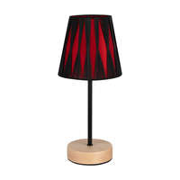 Greensite Mila asztali lámpa E14-es foglalat, 1 izzós, 25W nyír-fekete-piros