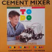 Zafír Press Betonkeverő - Cement mixer, 126 darabos - Kifestő karton makett, modell építő- és kreatív szett