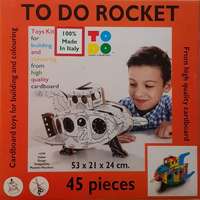 Zafír Press Űrhajó, rakéta - Rocket, 45 darabos - Kifestő karton makett, modell építő- és kreatív szett