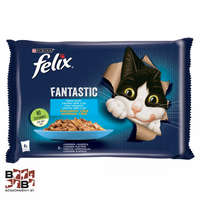 Nestlé Purina Felix Fantastic Lazaccal/Lepényhallal aszpikban nedves macskaeledel 4 x 85 g (340 g)