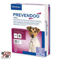  Prevendog szúnyog és kullancs elleni nyakörv 0-25 kg közötti kutyáknak, 48 cm-es nyakméretig (2 db nyakörv / doboz)