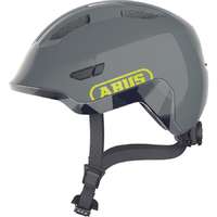 Abus ABUS kerékpáros gyerek sisak Smiley 3.0 ACE LED, In-Mold, shiny grey, M (50-55 cm)
