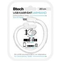 Btech Btech Micro USB Textil Karkötő Fehér