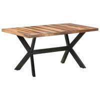  tömör fa étkezőasztal mézszínű felülettel 160 x 80 x 75 cm