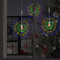  kültéri karácsonyi többszínű tűzijátéklámpa 140 LED-del 20 cm