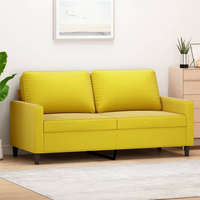  kétszemélyes sárga bársony kanapé 140 cm